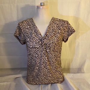 CHAPS Leopard Blouse